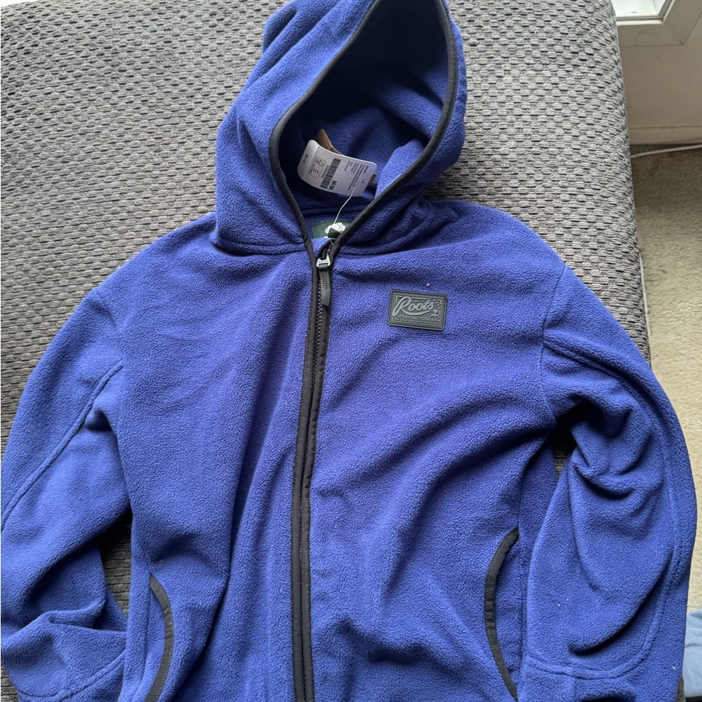 Roots Kids Royal Blue Zip-Up Hoodie